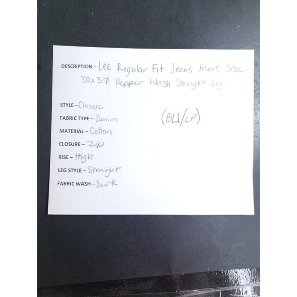 Lee Regular Fit Jeans Men's Size 30x37 Pepper Wash Straight Leg - Picture 8 of 8